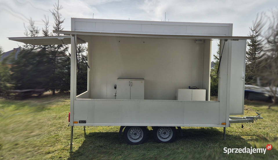 przyczepa kebab lody otwierana dwuosiowa