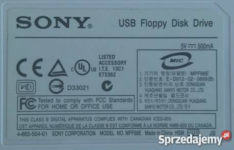 Stacja dyskietek USB SONY sprzedam