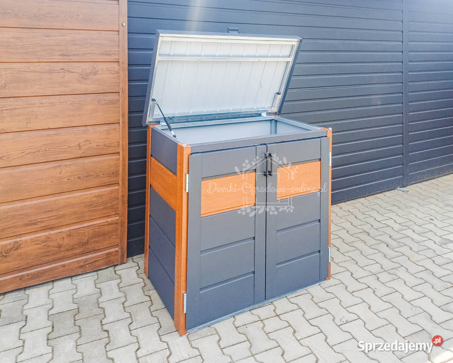 Zabudowa koszy na śmieci wiata śmietnikowa