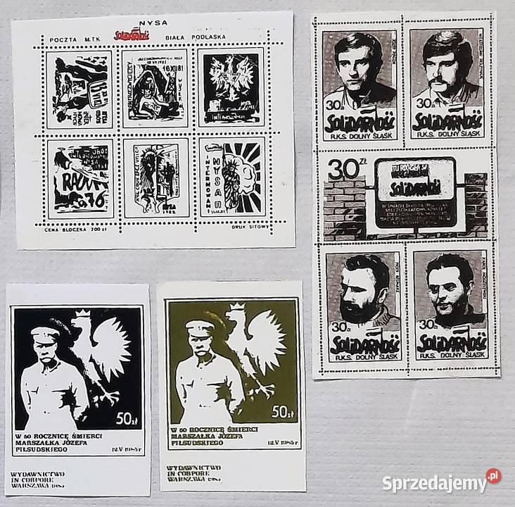 Zestaw Znaczków Podziemna Solidarność Gliwice