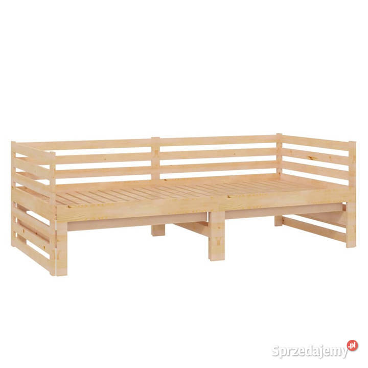 Łóżko wysuwane lite drewno sosnowe 2x90x200 Łóżka Dom i Ogród