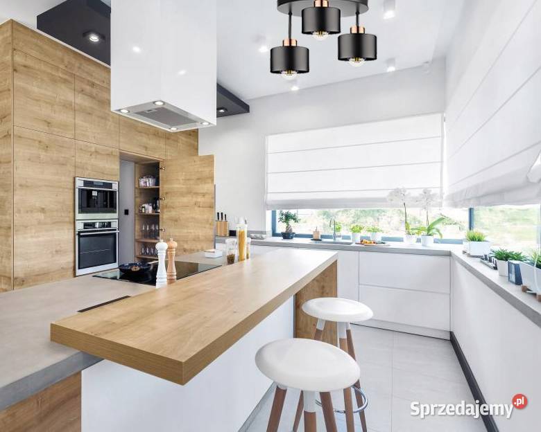 LAMPA WISZĄCA Nowoczesna czarna mat złota 3xE27 podlaskie Choroszcz