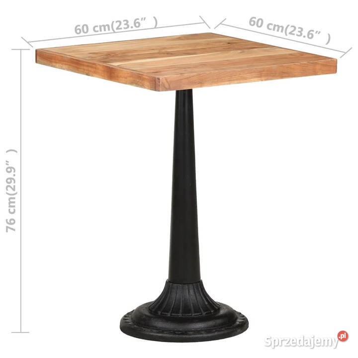 Stolik bistro 60x60x76 lite drewno akacjowe Warszawa