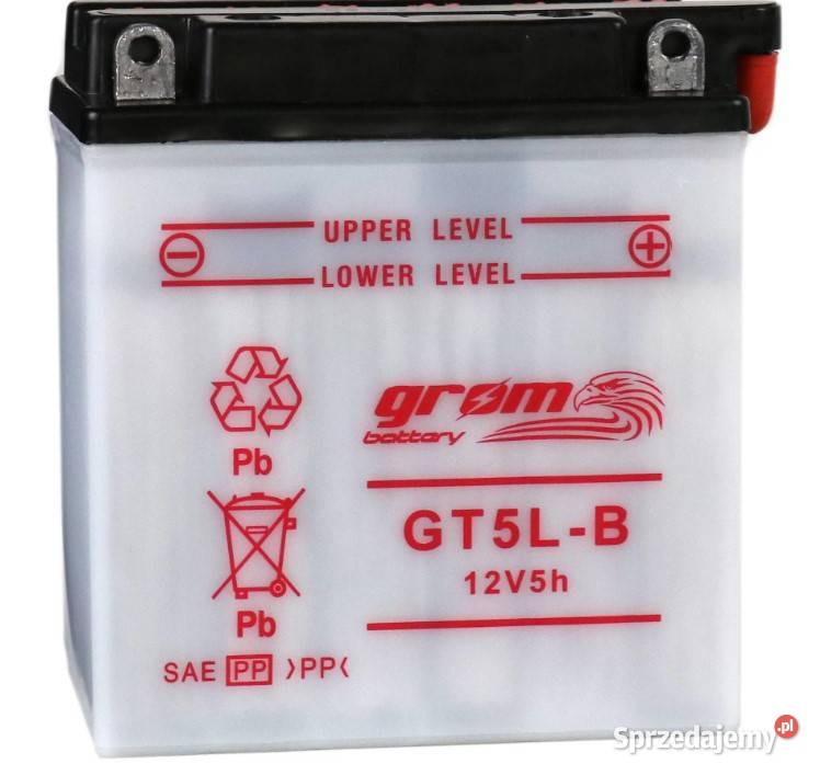 Akumulator motocyklowy GROM YB5LB 12V 5Ah 80A P Akumulatory motocyklowe Wałbrzych sprzedam