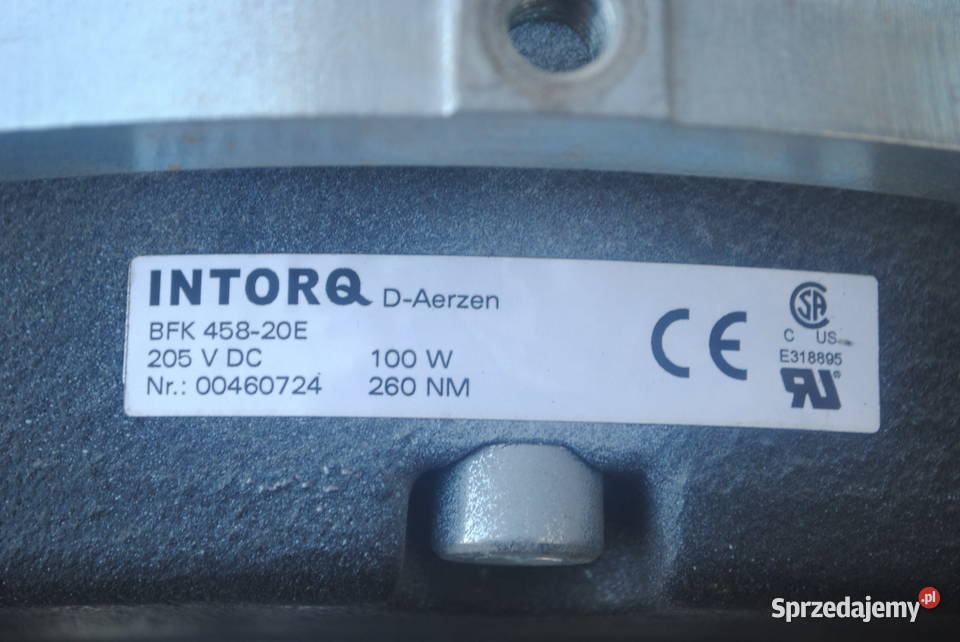 HAMULEC silnika elektrycznego 230V INTORQ 260NM Kargowa