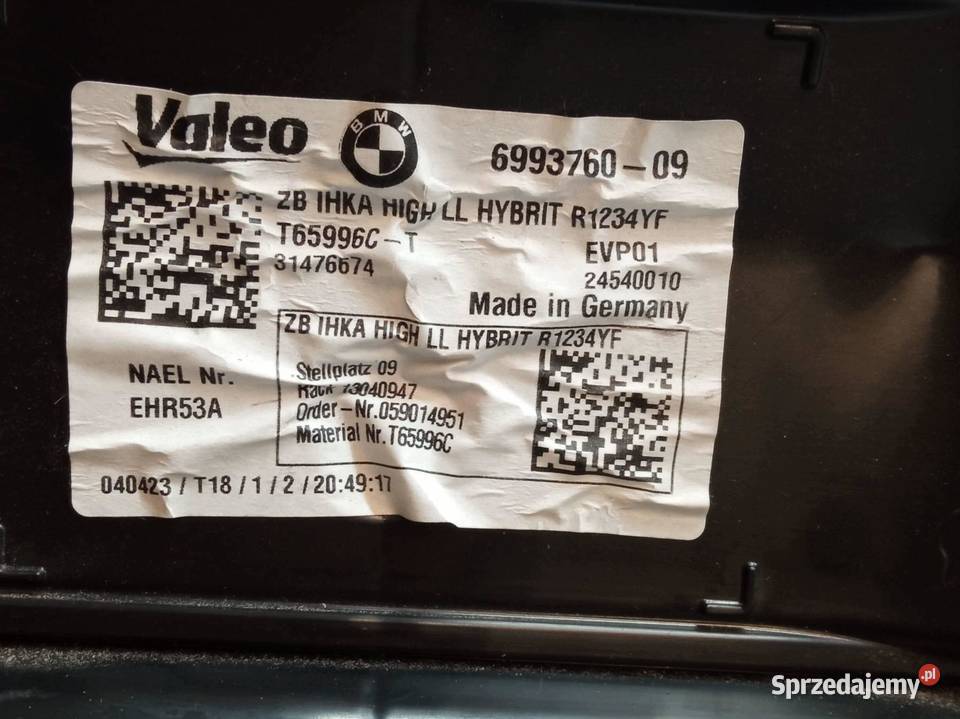 NAGRZEWNICA Bmw Seria 3 VII 20182026 G20 G21 osobowe