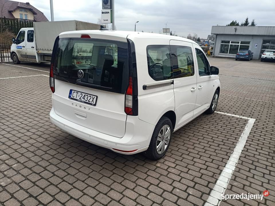 VW Caddy salon bezwypadkowy Zarejestrowany w Polsce Samochody osobowe Brodnica