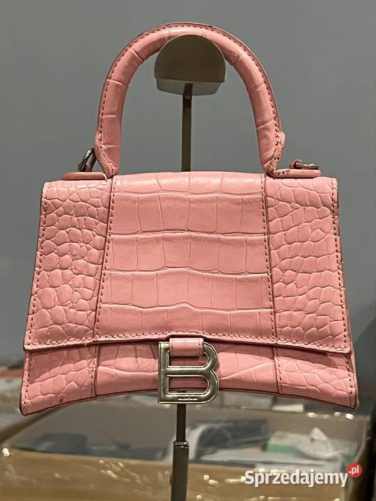 BALENCIAGA Mała torba tote z efektem krokodylej Poznań