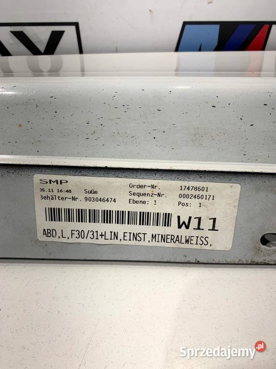 BMW F30 F31 OSŁONA NAKŁADKA LISTWA PROGOWA LEWA Progi