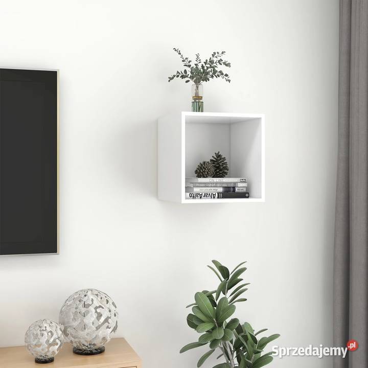 vidaXL Półka ścienna biała 37x37x37 SKU805444 mazowieckie Warszawa sprzedam