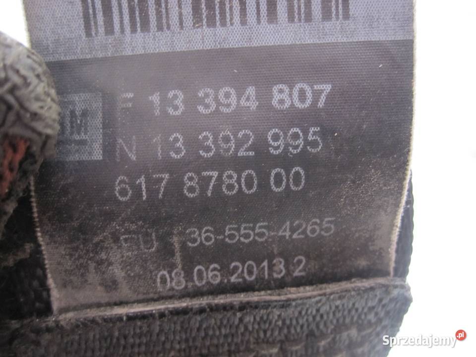 OPEL ASTRA J LIFT 13r pas bezpieczeństwa prawy osobowe Kielce