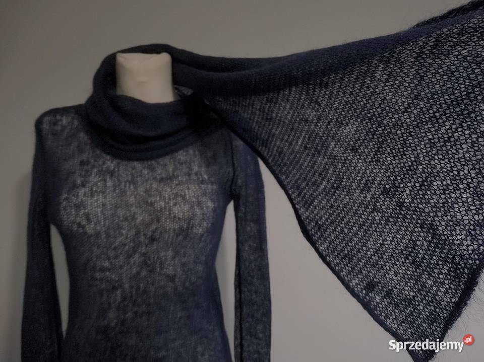 Sweter z Golfem Moherowy 50 Moher Mgiełka Rozmiar 36(S)