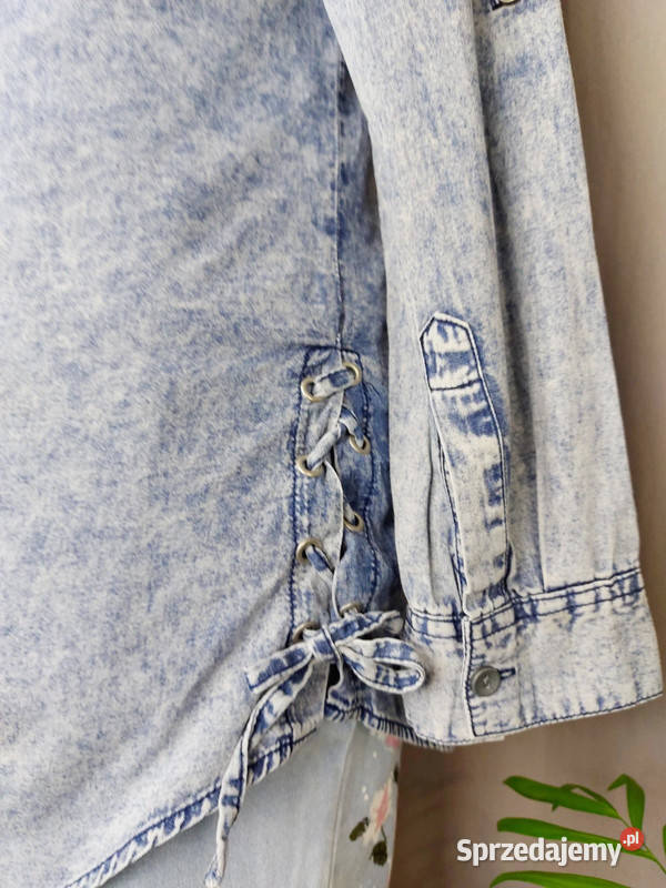 Koszula jeansowa damska z kołnierzykiem Złoczew