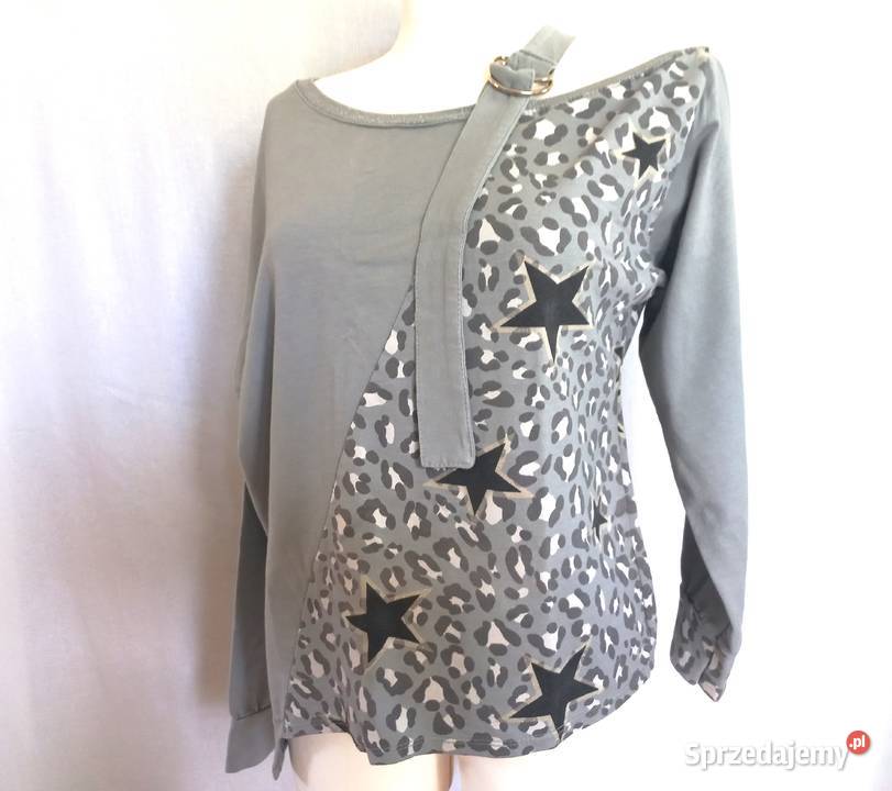 Bluzka zielona Bluza damska Panterka r ML Rozmiar 40(L)