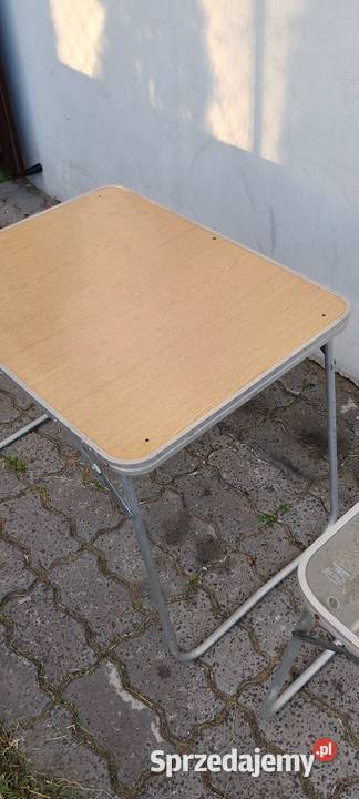 Stolik turystyczny PRL campingowy aluminiowy Łódź