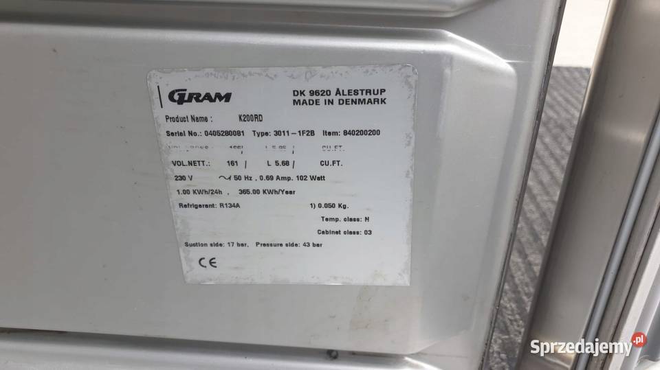 Lodówka chłodnicza podblatowa Gram K200RD śląskie Góra