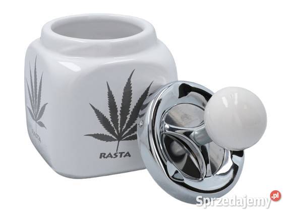 Biała Popielniczka W Stylu Rasta Z Nadrukiem śląskie Ostrowy nad Okszą