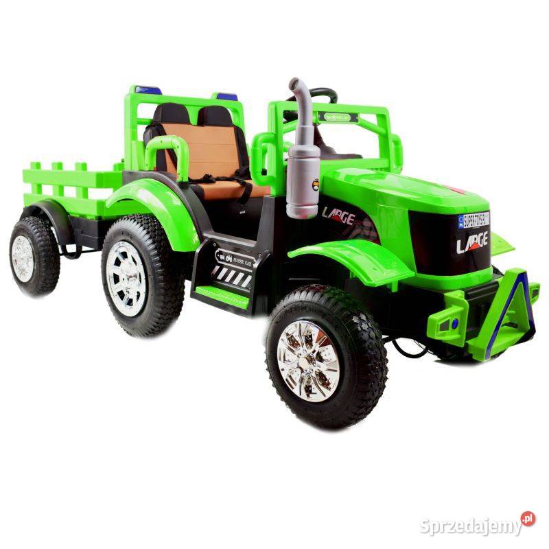 MEGA TRAKTOR LARGE Z PRZYCZEPĄ POMPOWANE KOŁA Rowerki i pojazdy Toruń
