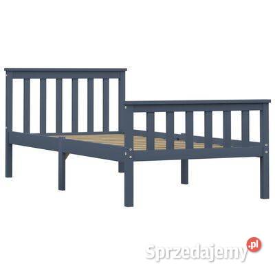 vidaXL Rama łóżka szara lite drewno sosnowe 100 Warszawa sprzedam