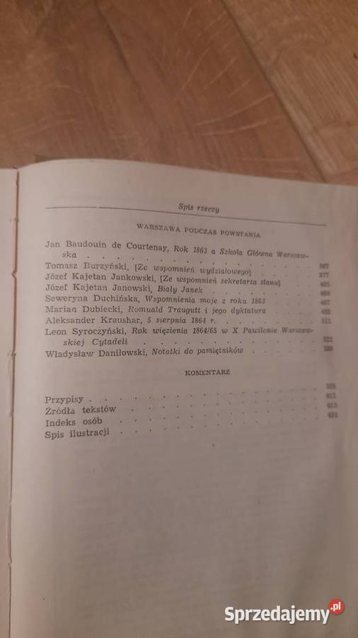 Warszawa w pamiętnikach powstania styczniowego Rok wydania 1963