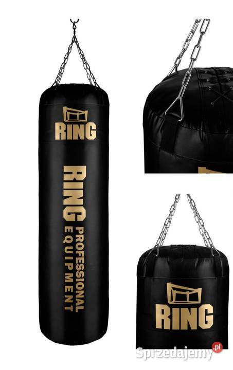 Worek bokserski profesjonal 140x40x40 złote logo łódzkie