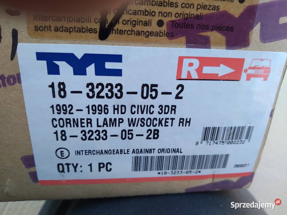 Honda Civic V 9296 kierunkowskaz prawy przód