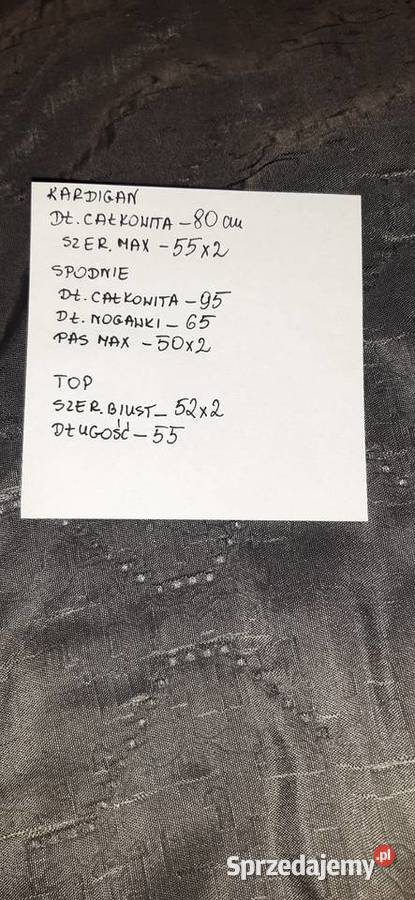 Komplet elegancki damski czarny xlxxl Garsonki i kostiumy mazowieckie Borów sprzedam