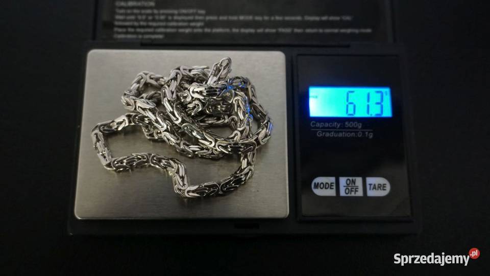 ZŁOTY KOMPLET ŁAŃCUSZEK I PISTOLET 83 GRAM BIAŁE Warszawa