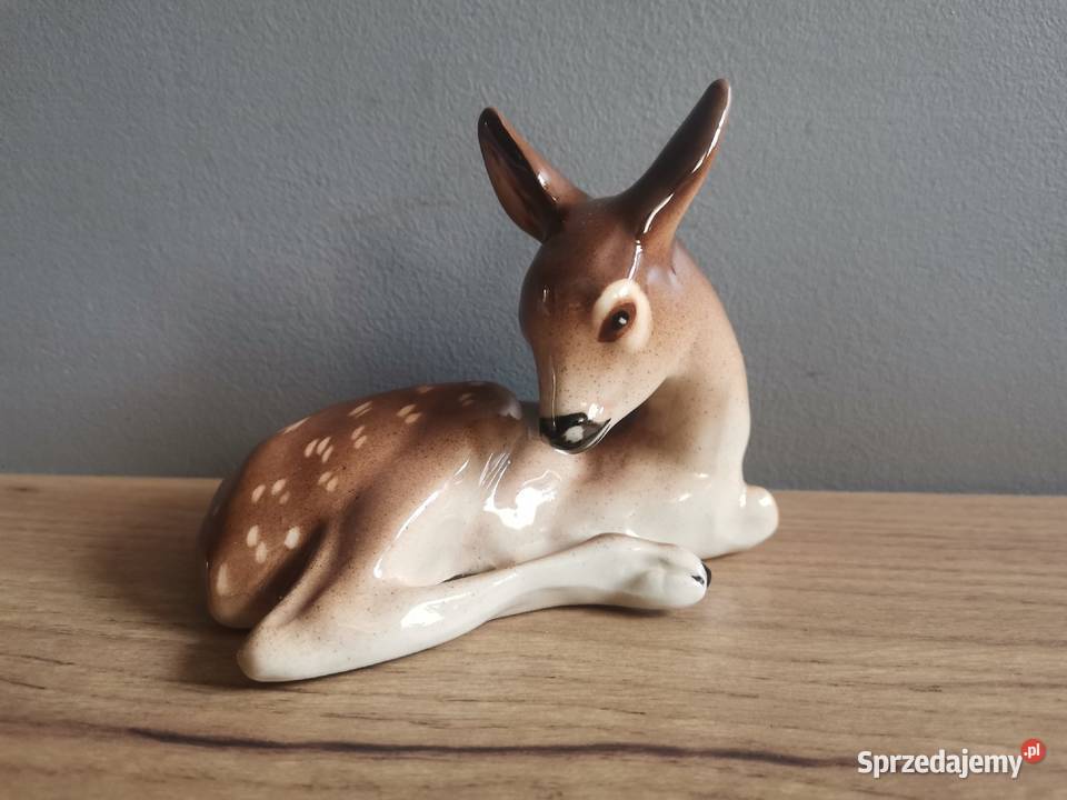 Stara figurka Sarna Sarenka porcelana porcelit Porcelana i szkło Siemianowice Śląskie
