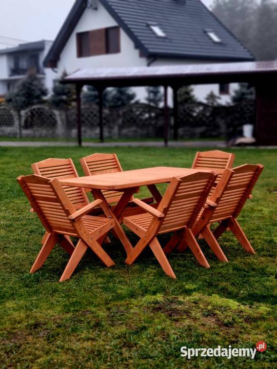 Zestaw mebli ogrodowych 6 krzeseł stół Kalety sprzedam