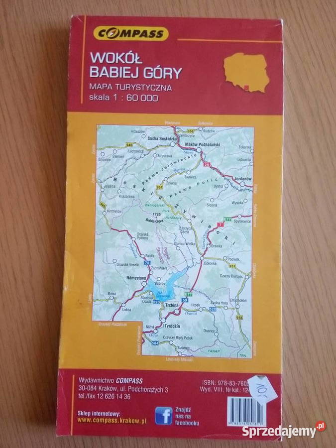 Mapa Wokół Babiej Góry 160 000 Dąbrowa Górnicza