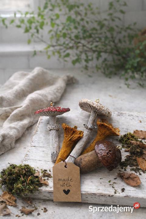 Grzybki zawieszki ozdoby ręcznie robione dolnośląskie Zgorzelec