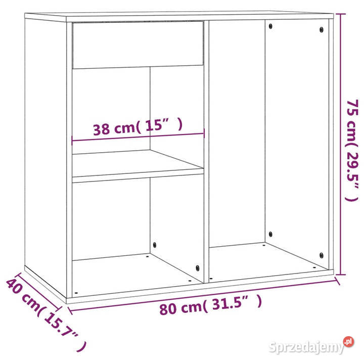 Szafka na kosmetyki dąb sonoma 80x40x75 WM808840 sprzedam