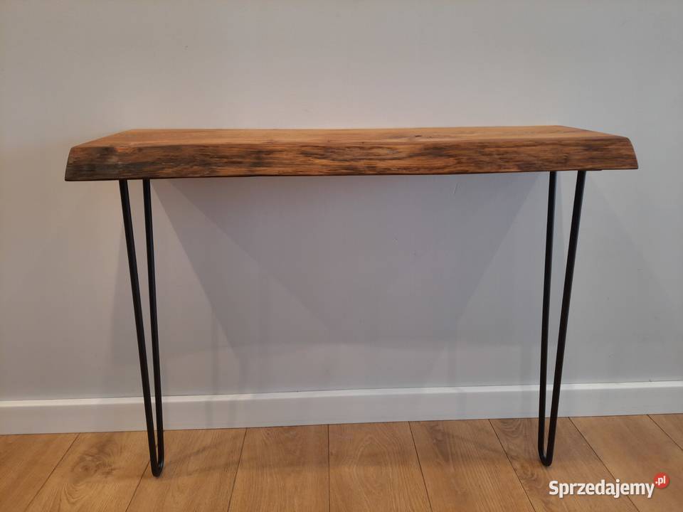 konsola dębowa loft industrial lite drewno dąb Długołęka