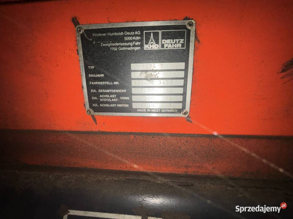 Przyczepa samozbierająca deutzfahr F 327 Sokolniki sprzedam