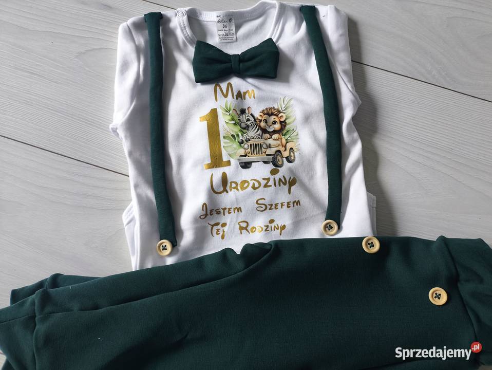 Komplet czerwony na pierwsze urodziny roczek Dla Dziecka Staszów
