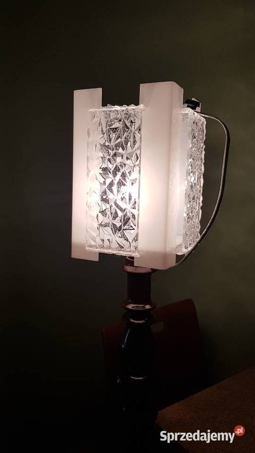 Stara lampa stołowa Polam Mysłakowice PRL Dąbrowa Górnicza