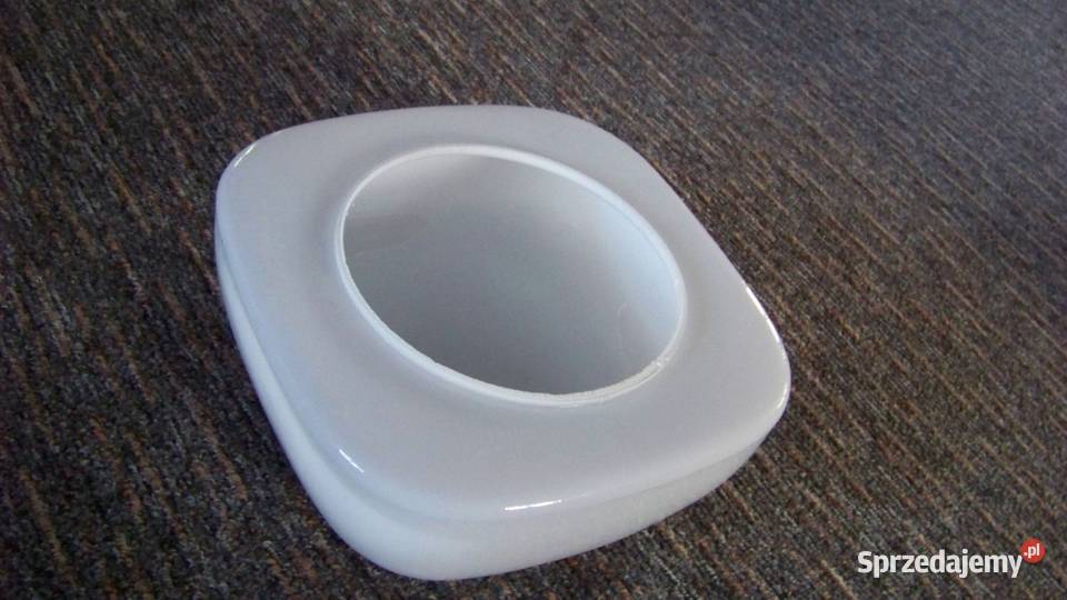 Lampa Plafon Szklany Klosz Kwadrat PRL Zakopane