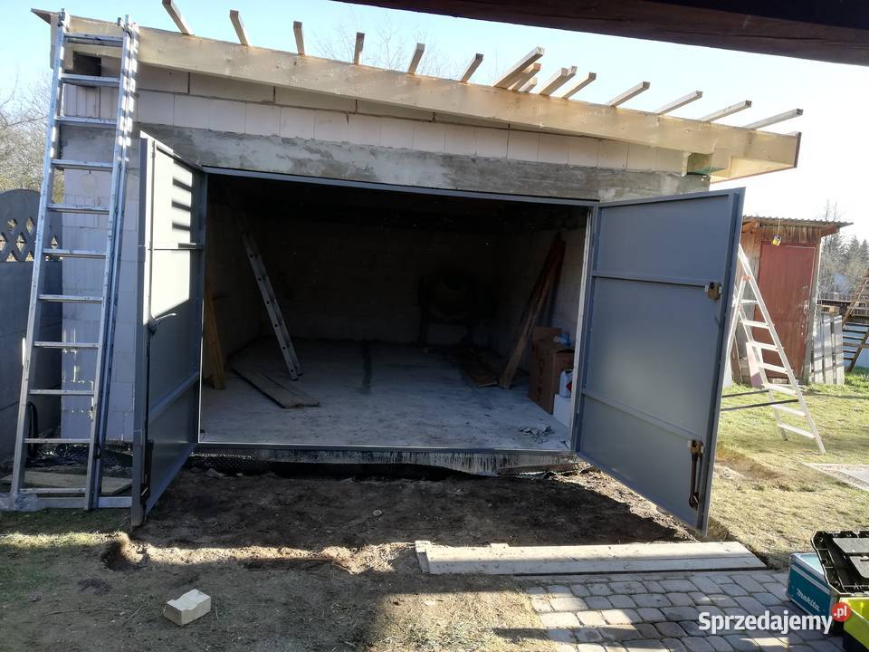 Brama dwuskrzydłowa garażowa mocna blacha 12mm