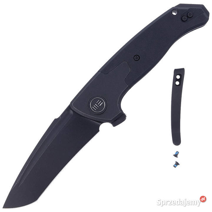 Nóż składany WE Knife Press Check Black Ti Black Warszawa