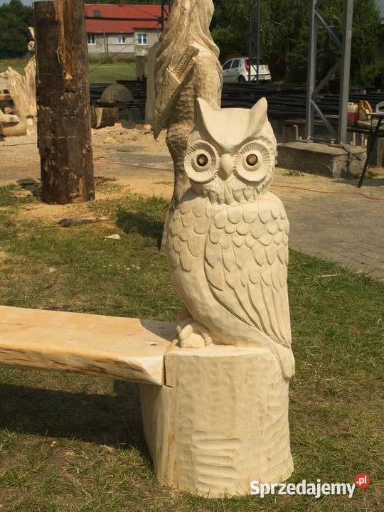 Rzeźbiona ławka artystyczna unikalny akcent do mazowieckie Warszawa