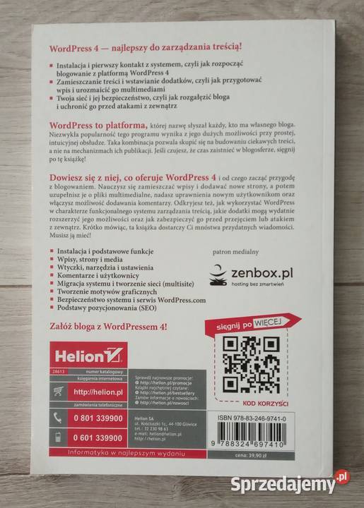 Książka WorldPress 4 instalacja i zarządzanie informatyka, internet Warszawa