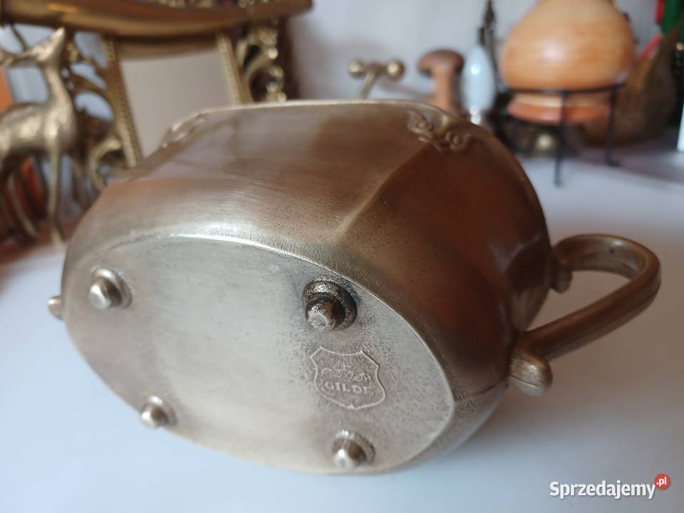 Piękna mosiężna żardiniera Gilde wielkopolskie Poznań