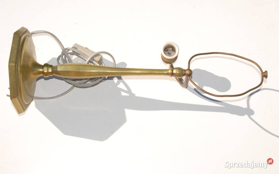 Stara lampa mosiężna okres międzywojenny antyk Cieszyn