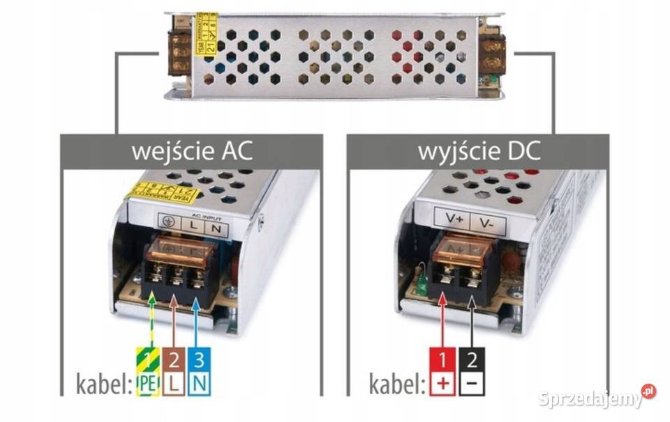 Zasilacz LED modułowy Slim 12V 60W 5A IP20 BERGE zachodniopomorskie Rewal
