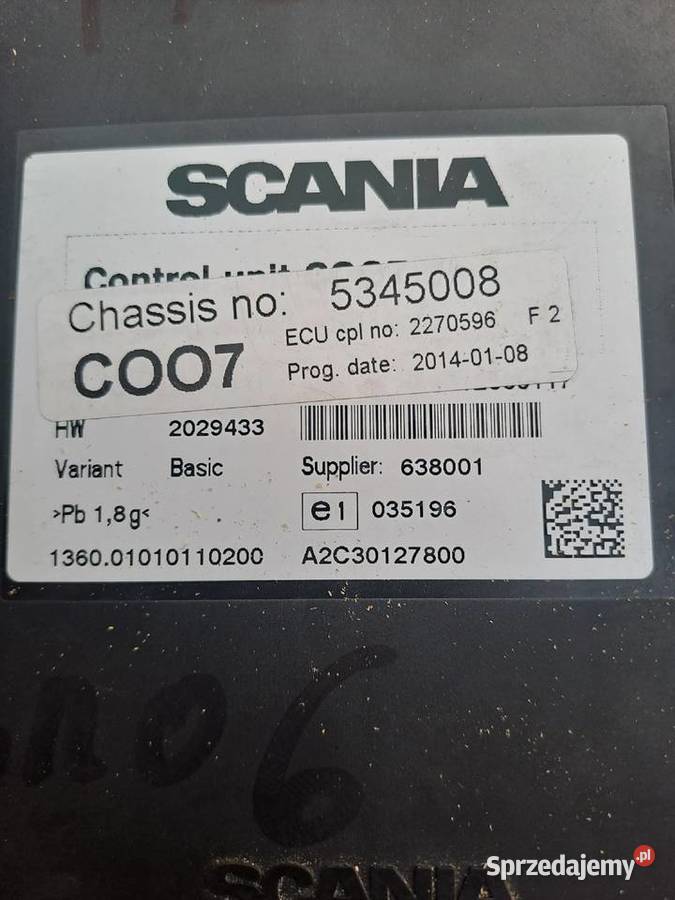 Sterownik skrzyni biegów Scania Koordynator Santok sprzedam