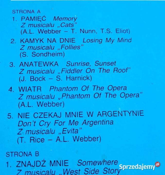 Zdzisława Sośnicka Musicale płyta winylowa z płyta winylowa kujawsko-pomorskie Chełmno
