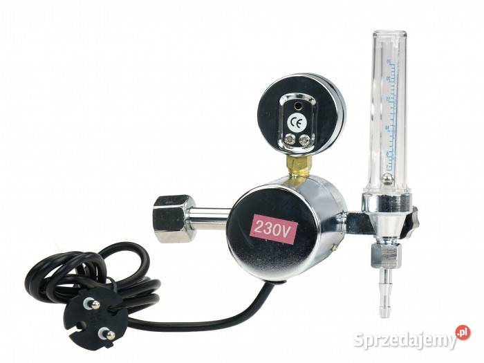 Reduktor CO2Ar z rotametrem i podgrzewaczem 230V