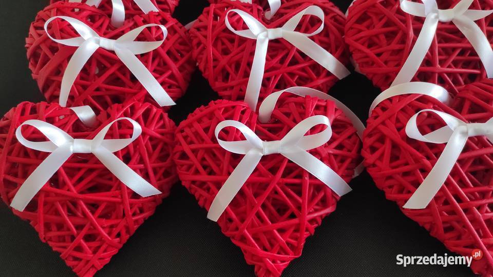 Serduszka 3D z wikliny papierowej 16 Walentynki Lądek