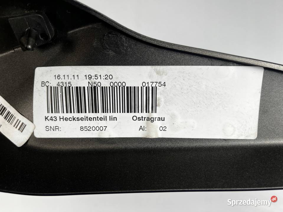 BMW K 1200 1300 R K43 Owiewka Ogon Osłona tył L Łobżenica